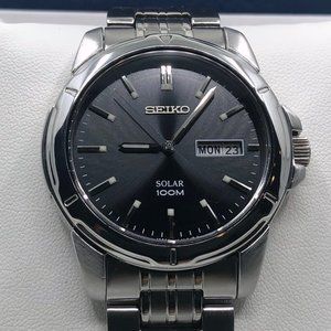 Seiko Solar Men's Watch with Full Bracelet SNE093